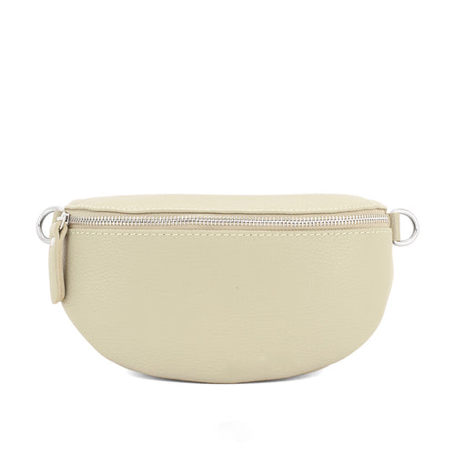 Cream Leather Bum Bag