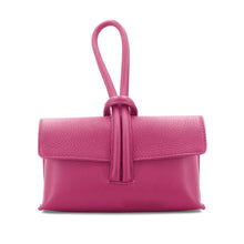 Load image into Gallery viewer, Hot Pink Leather Loop Handle Bag