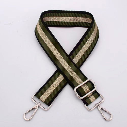 Khaki Gold & Black Bag Strap
