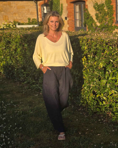 Cadenza Italy Summer Knitted Top - Buttery Yellow