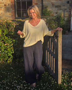 Cadenza Italy Summer Knitted Top - Buttery Yellow