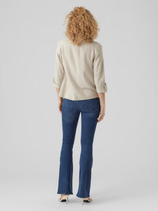 Vero Moda 3/4 Sleeve Beige Blazer