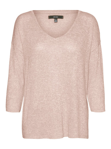 Vero Moda Rose 3/4 Sleeve V Neck Jumper