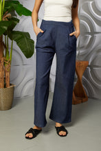 Load image into Gallery viewer, Wide Leg Stretch Denim Trousers