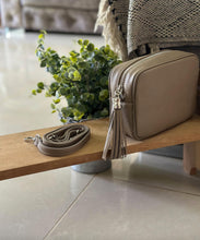 Load image into Gallery viewer, Dark Beige Leather Cross body Bag