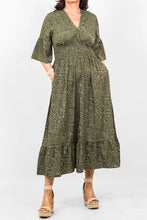 Load image into Gallery viewer, Evie Animal Print Dress - Khaki