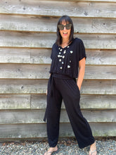 Load image into Gallery viewer, Black Jersey Jumpsuit