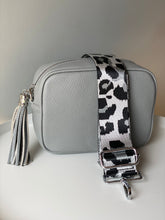 Load image into Gallery viewer, Pale Grey Leather Cross Body Camera Bag