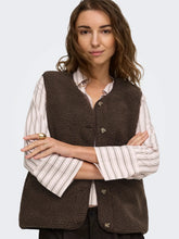 Load image into Gallery viewer, ONLY Baby Teddy Gilet - Chocolate