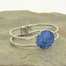 Load image into Gallery viewer, Miss Milly Blue Painted One Size Hinged Bangle