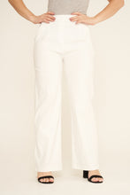 Load image into Gallery viewer, White Wide Leg Stretch Trousers