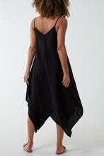Load image into Gallery viewer, Black Cami Hanky Dress