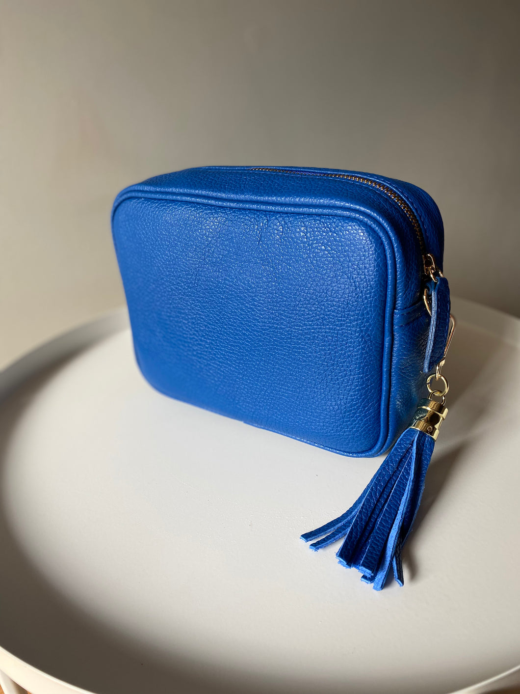 Royal Blue Leather Crossbody Bag The Stars and Grey