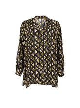 Load image into Gallery viewer, Black &amp; Lime Zig Zag Print Top
